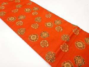 破れ鏡裏散らし模様織出し全通袋帯